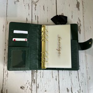 A6 Saffiano Binder Budget Binder Cash Binder Forest Green NEW